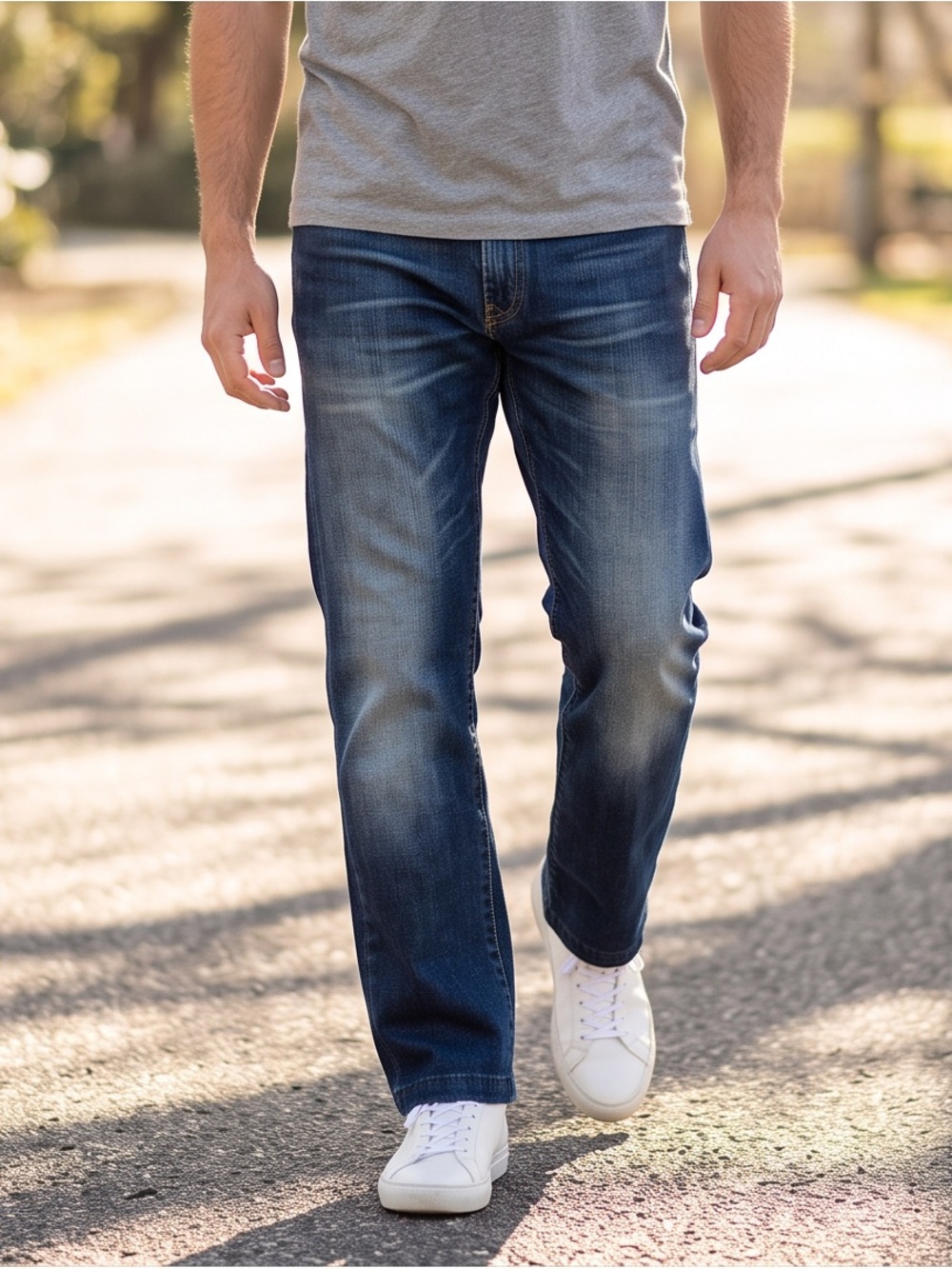Levi’s 504 Men’s Straight Leg Jeans 36x30 Hemmed 25.5” Inseam Blue Denim